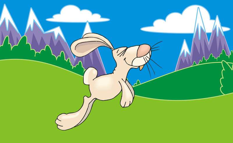 Ленивый кролик, рисунок картинка легенды сказки о животных