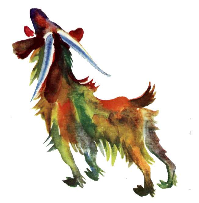Блеющий козел, рисунок иллюстрация