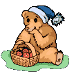 медведь ест ягоды, анимашка