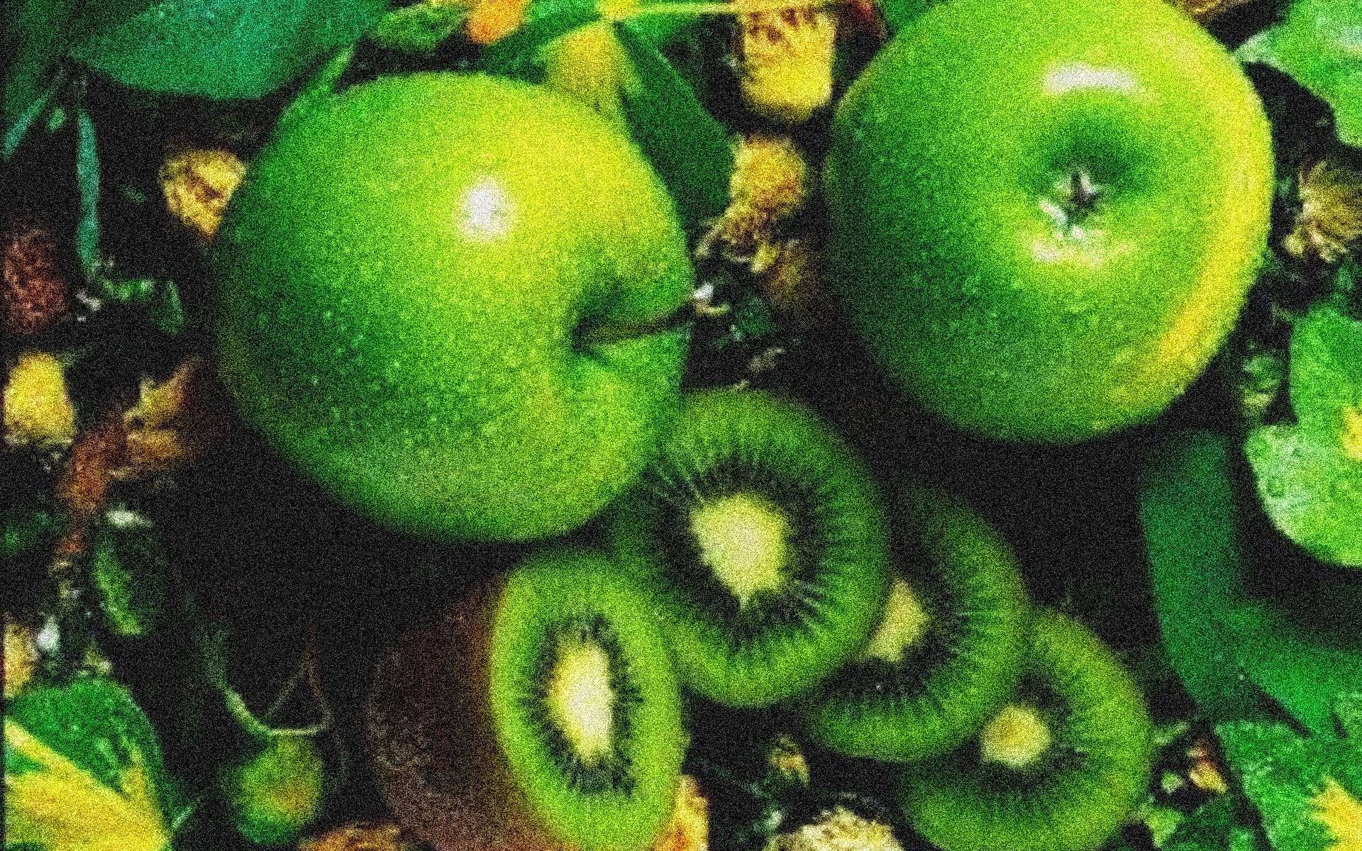 Яблоки и киви, фото фотография картинка обои 