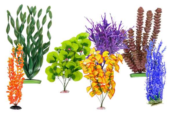 Искусственные аквариумные растения, фото фотография