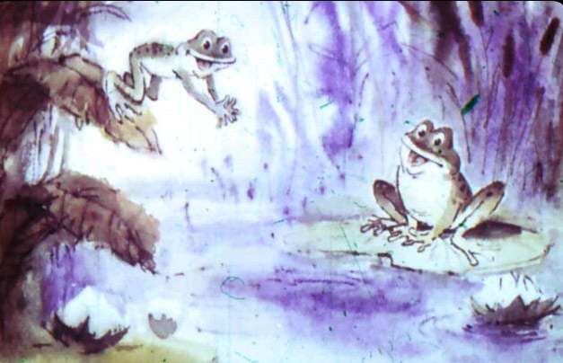 Лягушки-подружки, рисунок картинка сказки о животных
