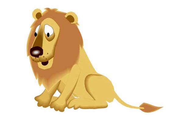 Грустный лев, рисунок картинка, сказки для детей о животных