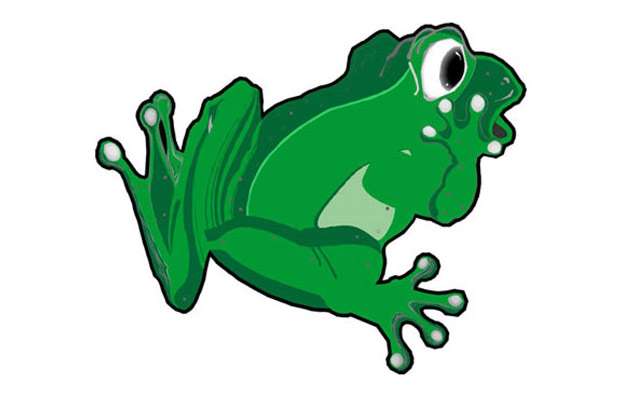 Зеленая лягушка, рисунок картинка