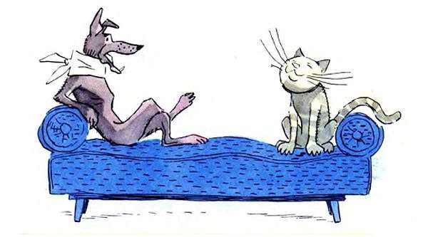 Пес Пик и кот Фикулькевич, рисунок иллюстрация