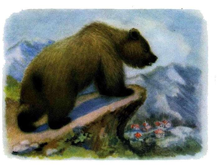 Злая медведица, рисунок иллюстрация