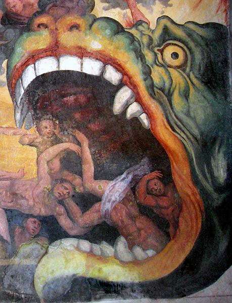 Левиафан изображенный на фресках