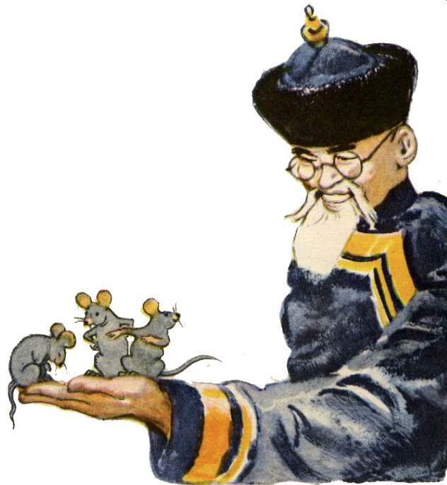 Мышата у судьи, рисунок иллюстрация