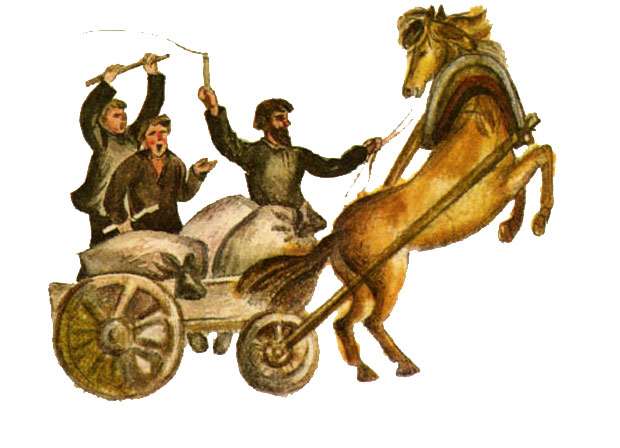 Упрямая Буланка, лошадь, рисунок иллюстрация