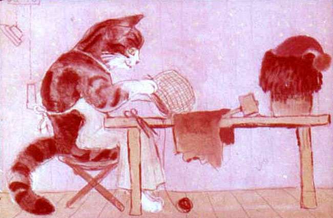 Кот-скорняк, картинка иллюстрация