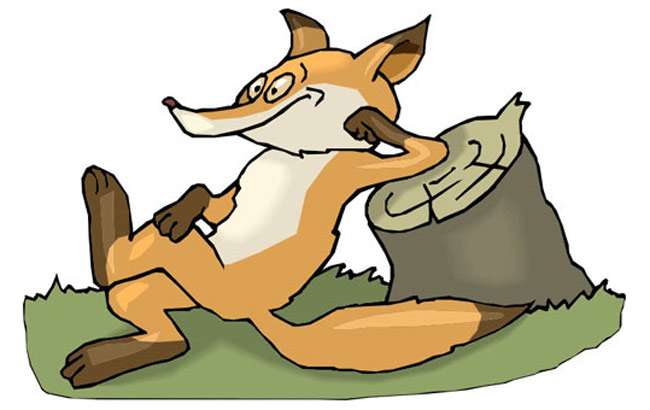 Лиса, рыжая лисица, рисунок иллюстрация