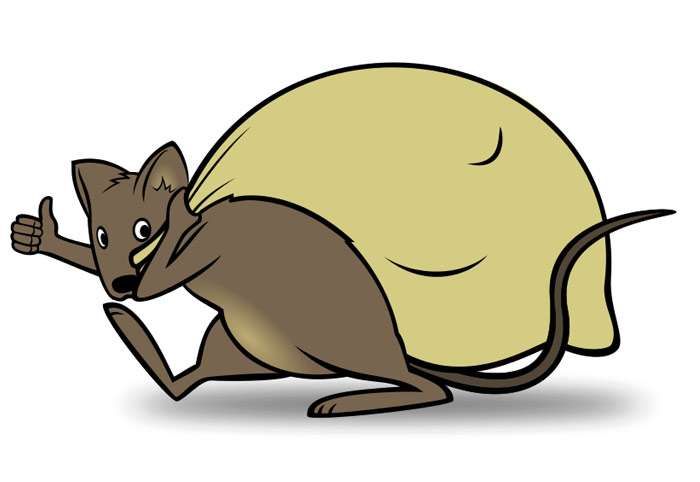 Мышь ворует зерно с поля, рисунок иллюстрация