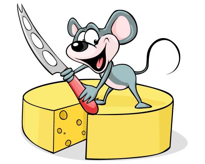 Мышонок и сыр, рисунок иллюстрация