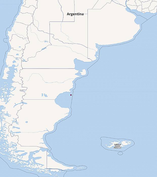 Патагонский хек (Merluccius patagonicus), ареал карта схема распространения