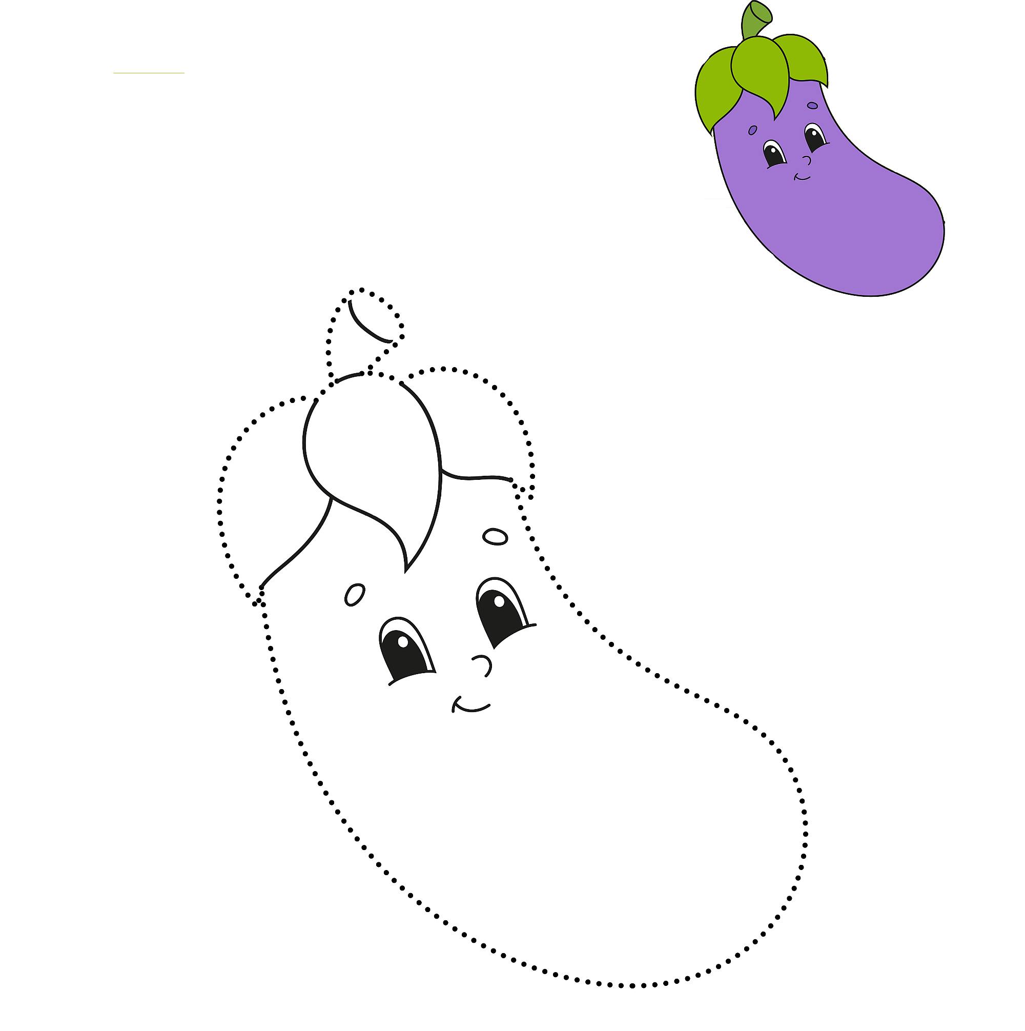 Рисование овощей по точкам для детей