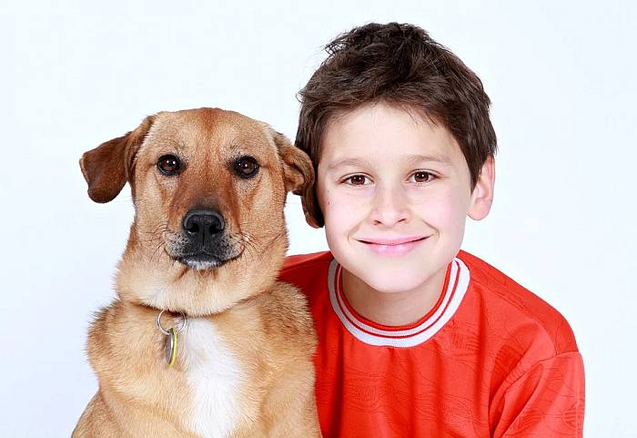 Мальчик и собака, фото фотография 