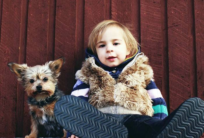 Мальчик и собака, фото фотография 