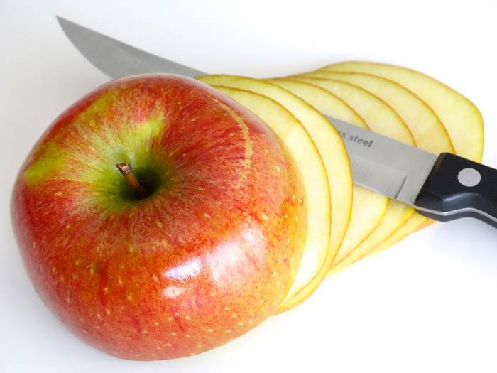 Разрезанное яблоко, фото фотография